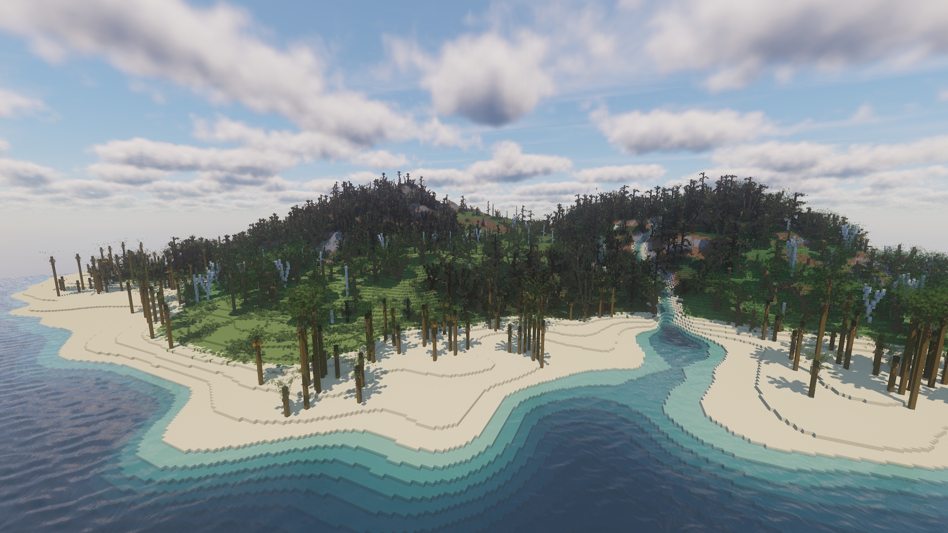 Giant Minecraft Island Terrain